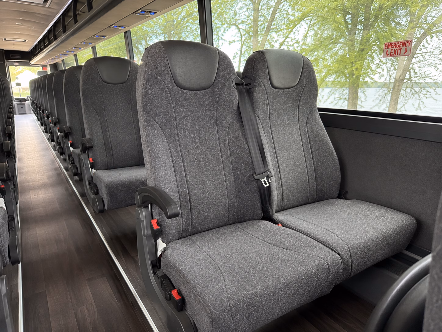 houston charter bus services interior